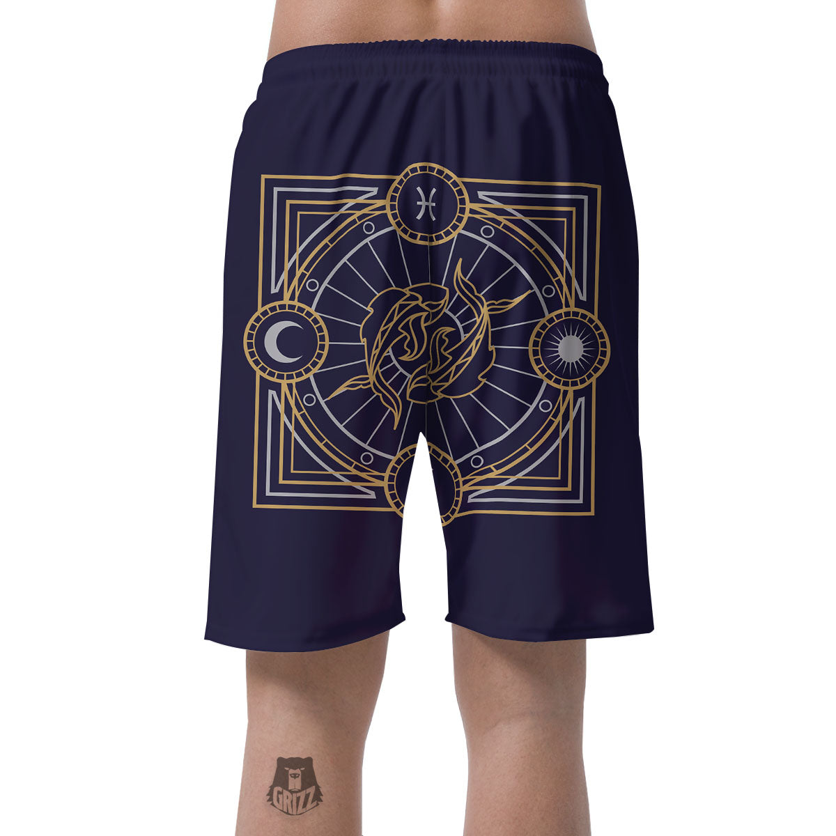 Signs Astrological And Pisces Print Men's Shorts-grizzshop