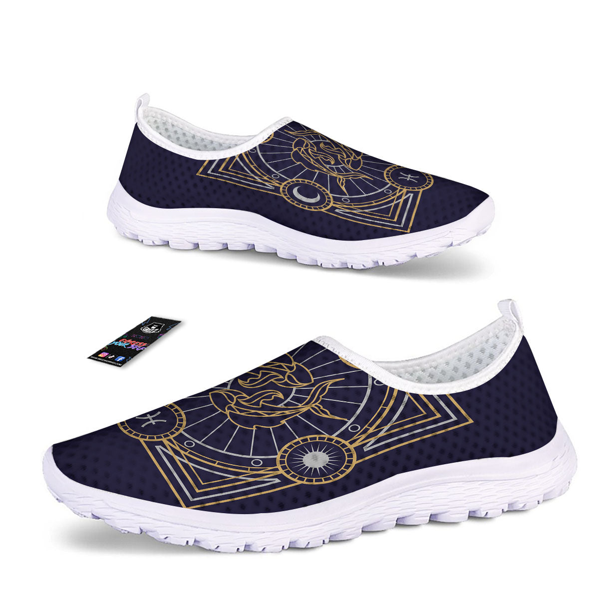 Signs Astrological And Pisces Print Nurse Shoes-grizzshop