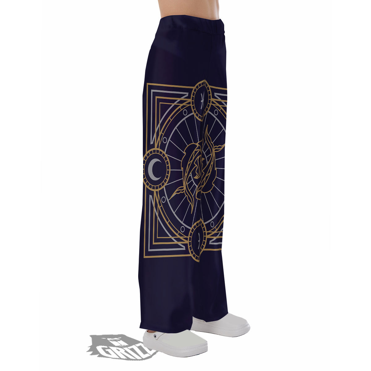 Signs Astrological And Pisces Print Pajama Pants-grizzshop