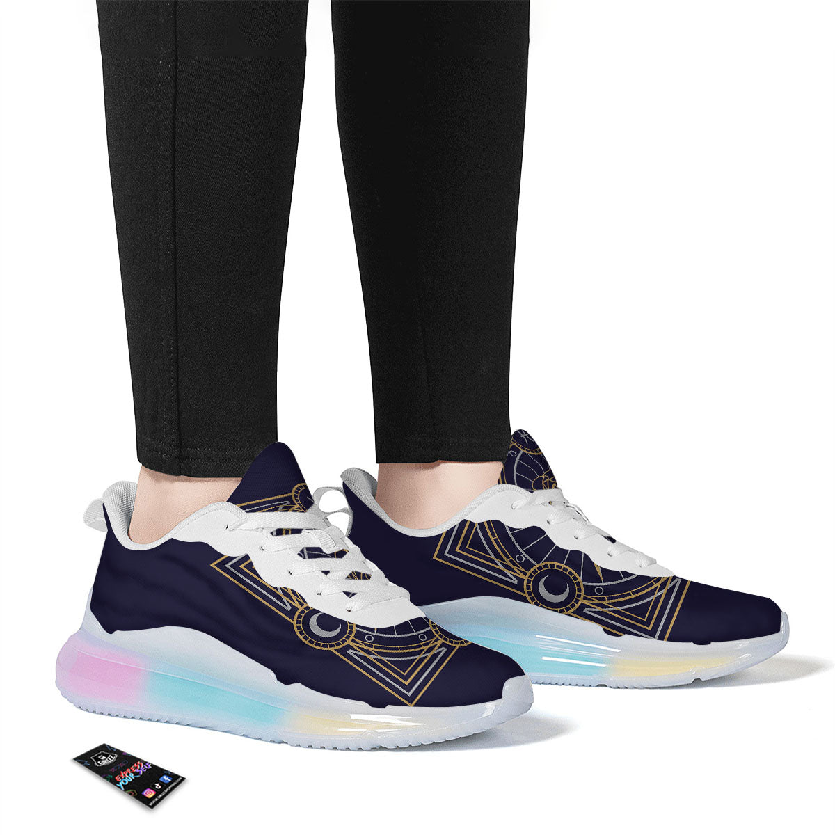 Signs Astrological And Pisces Print Running Sneakers-grizzshop