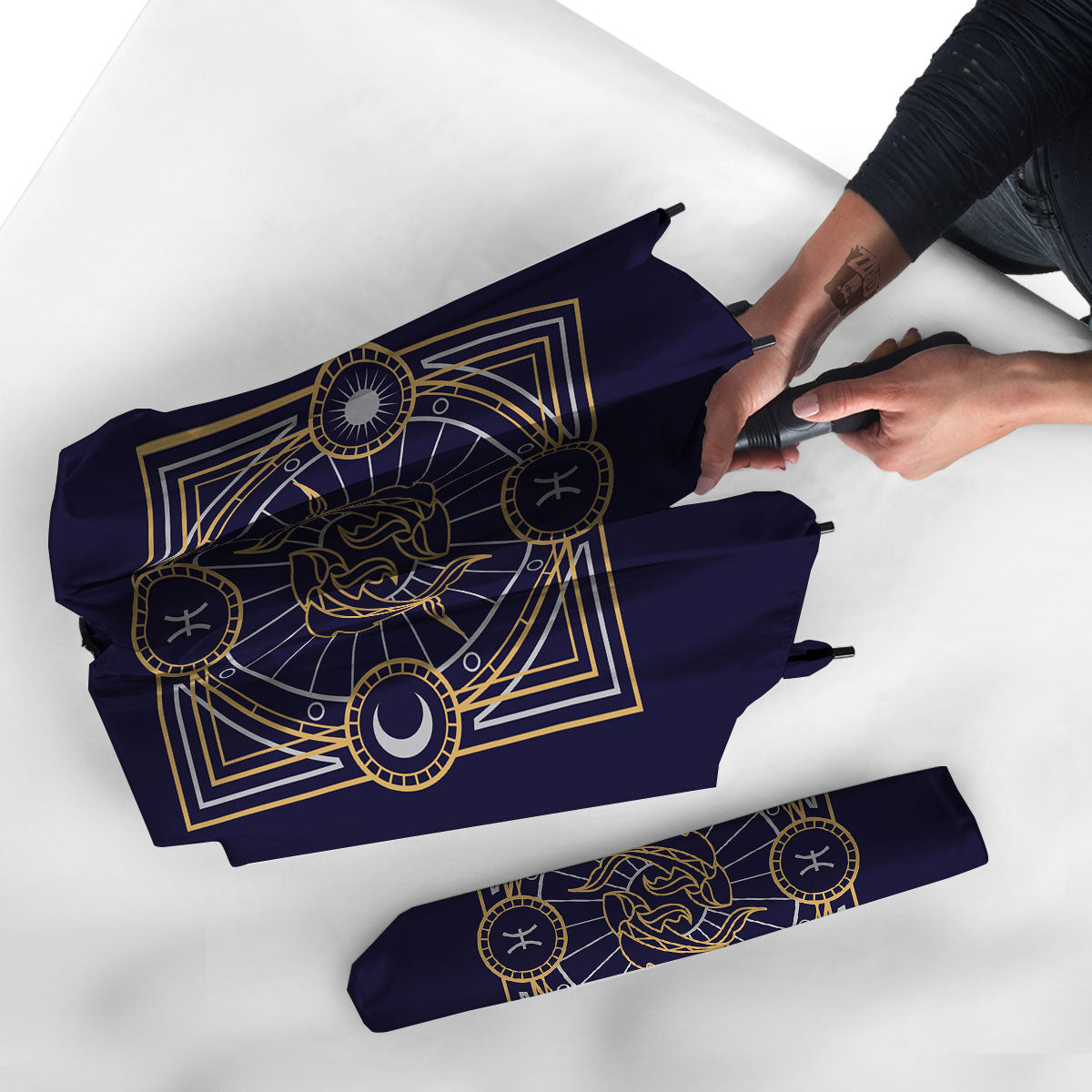 Signs Astrological And Pisces Print Umbrella-grizzshop