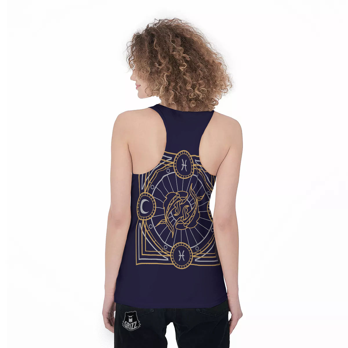 Signs Astrological And Pisces Print Women's Racerback Tank Top-grizzshop