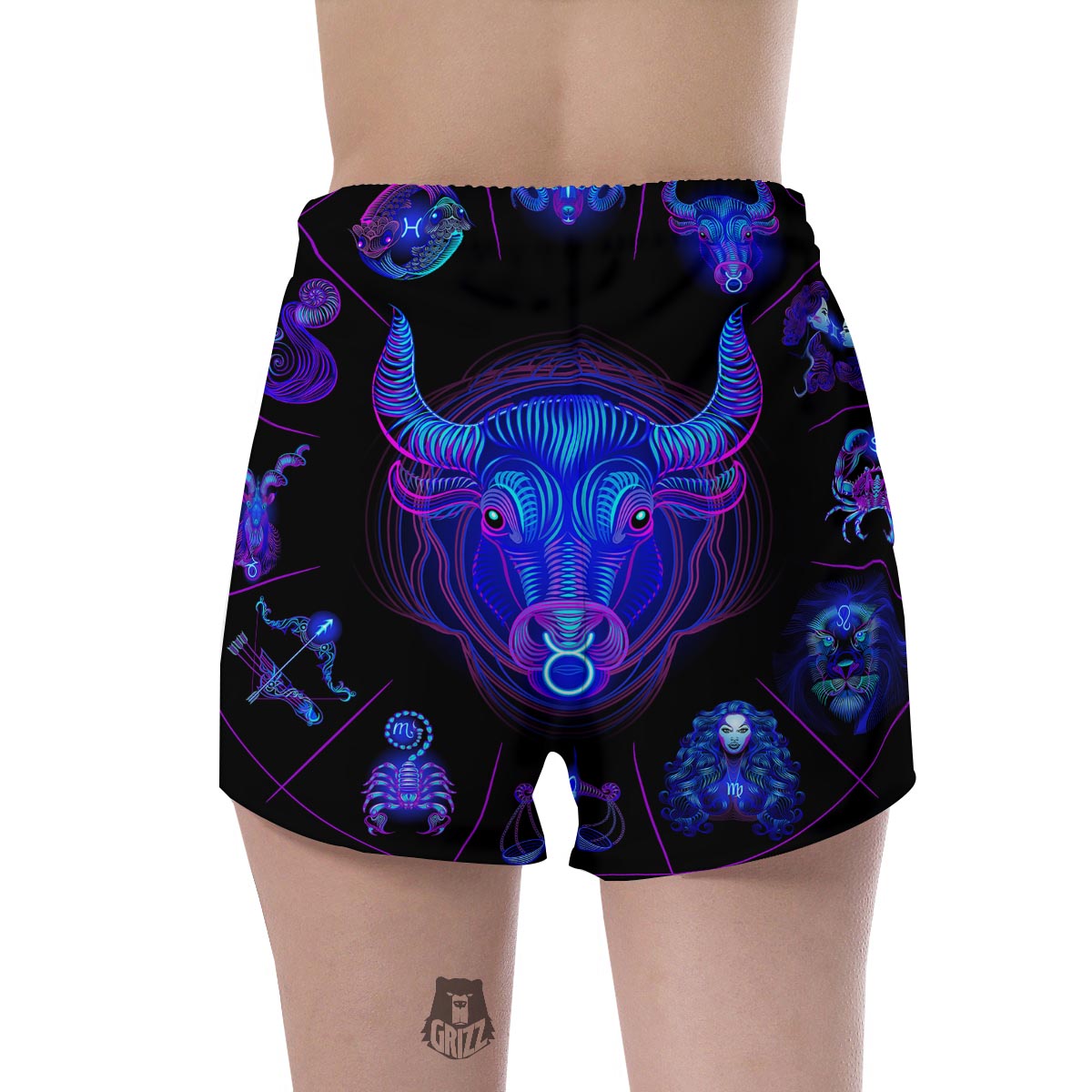 Signs Astrological And Taurus Print Women's Shorts-grizzshop