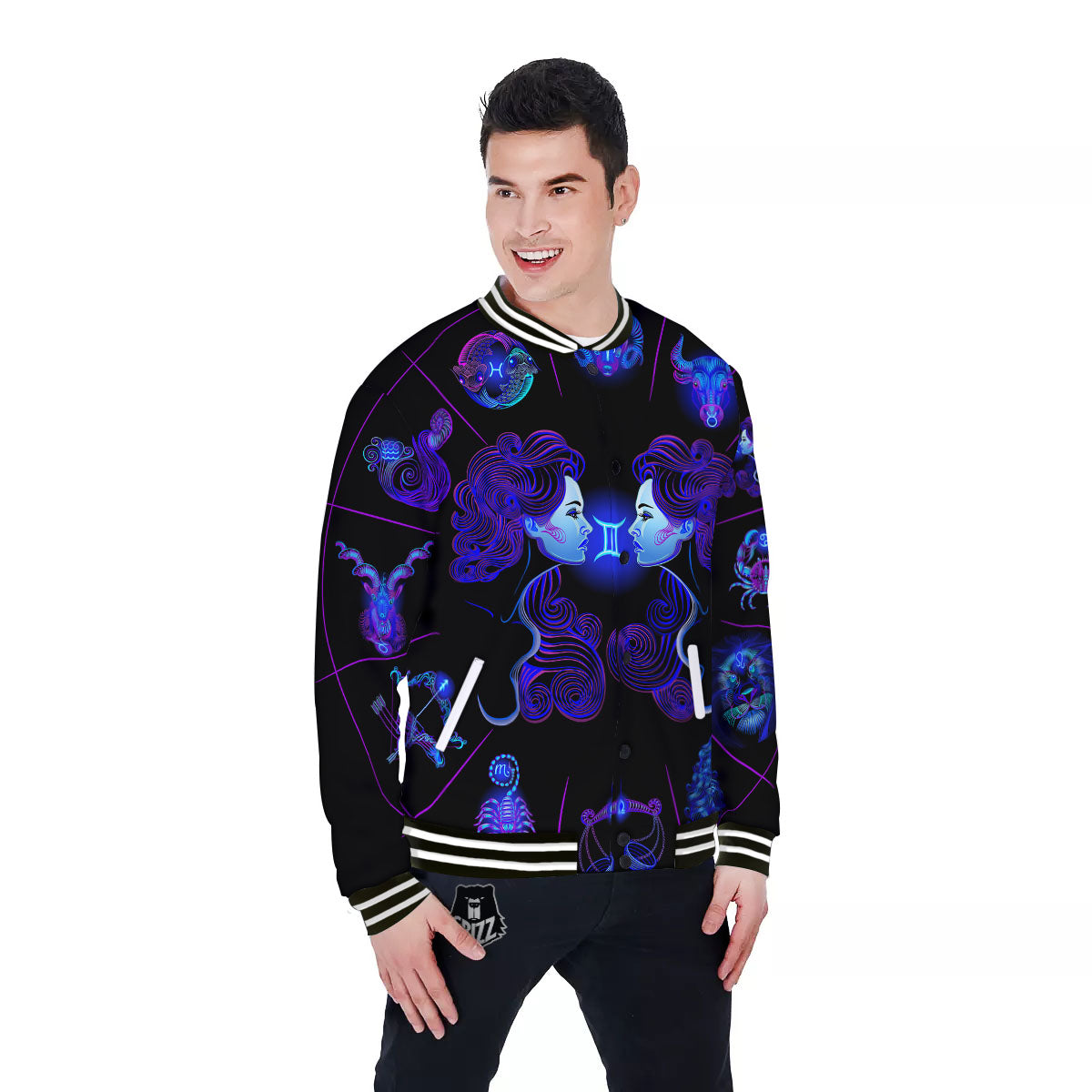 Signs Astrological And Virgo Print Baseball Jacket-grizzshop