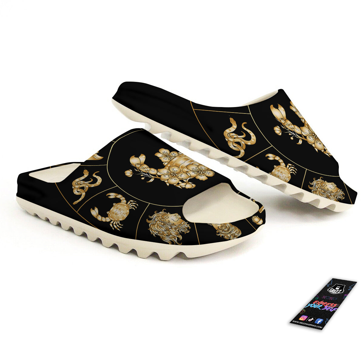 Signs Astrological And Cancer Print Sandals-grizzshop