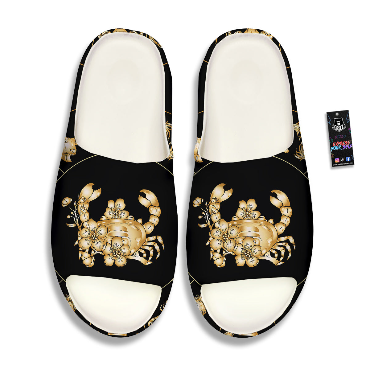 Signs Astrological And Cancer Print Sandals-grizzshop