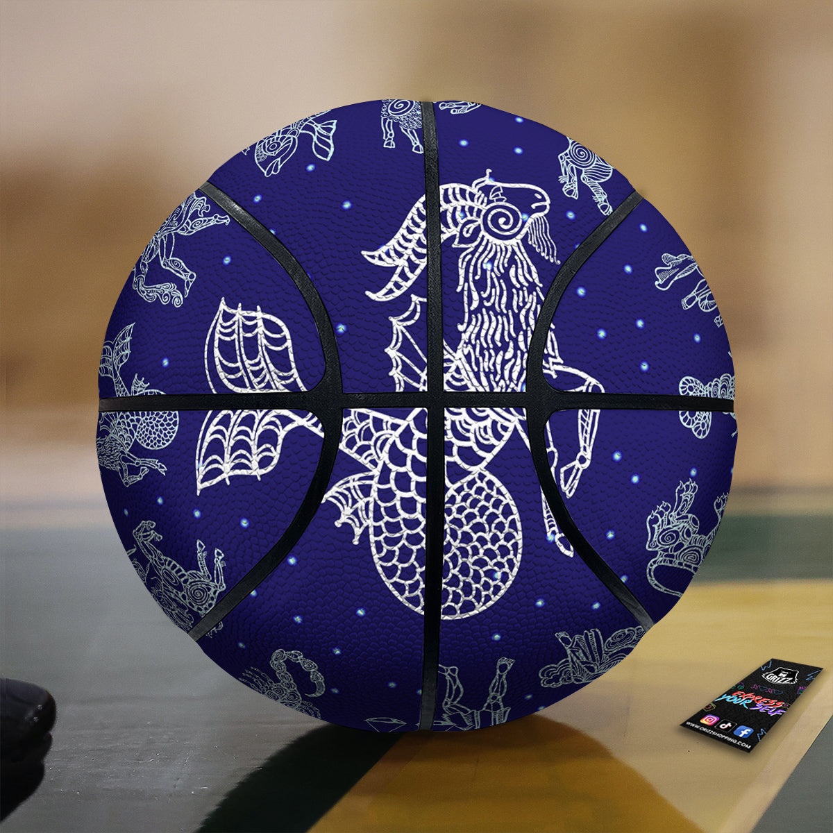 Signs Astrological And Capricorn Print Basketball