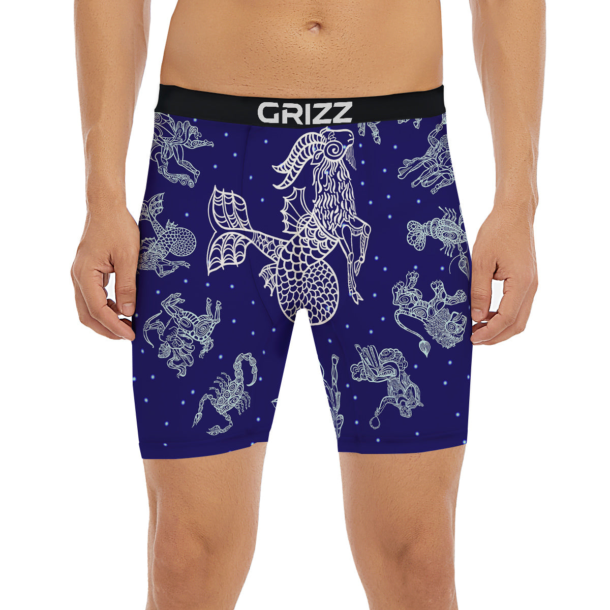 Signs Astrological And Capricorn Print Boxer Briefs