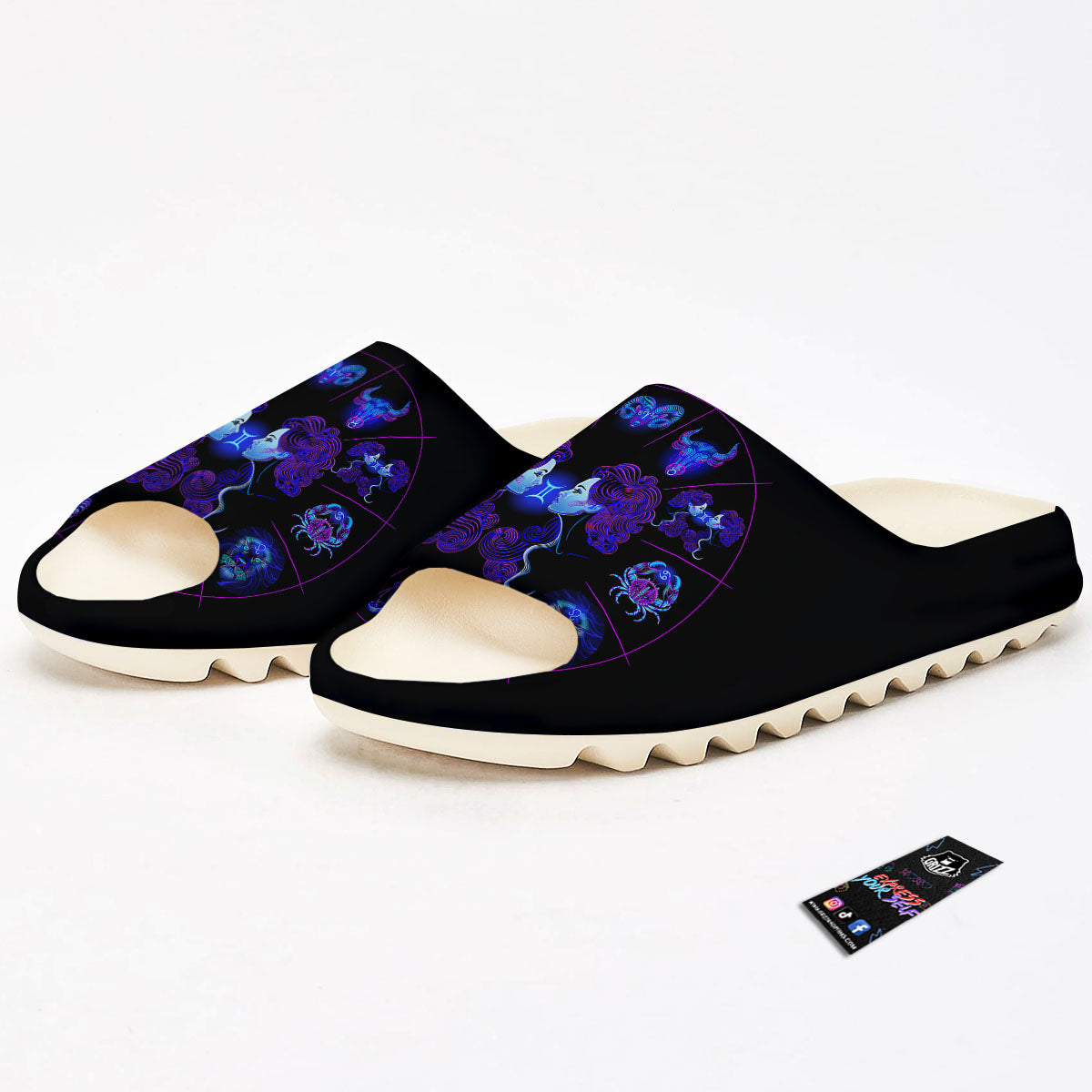 Signs Astrological And Gemini Print Sandals-grizzshop