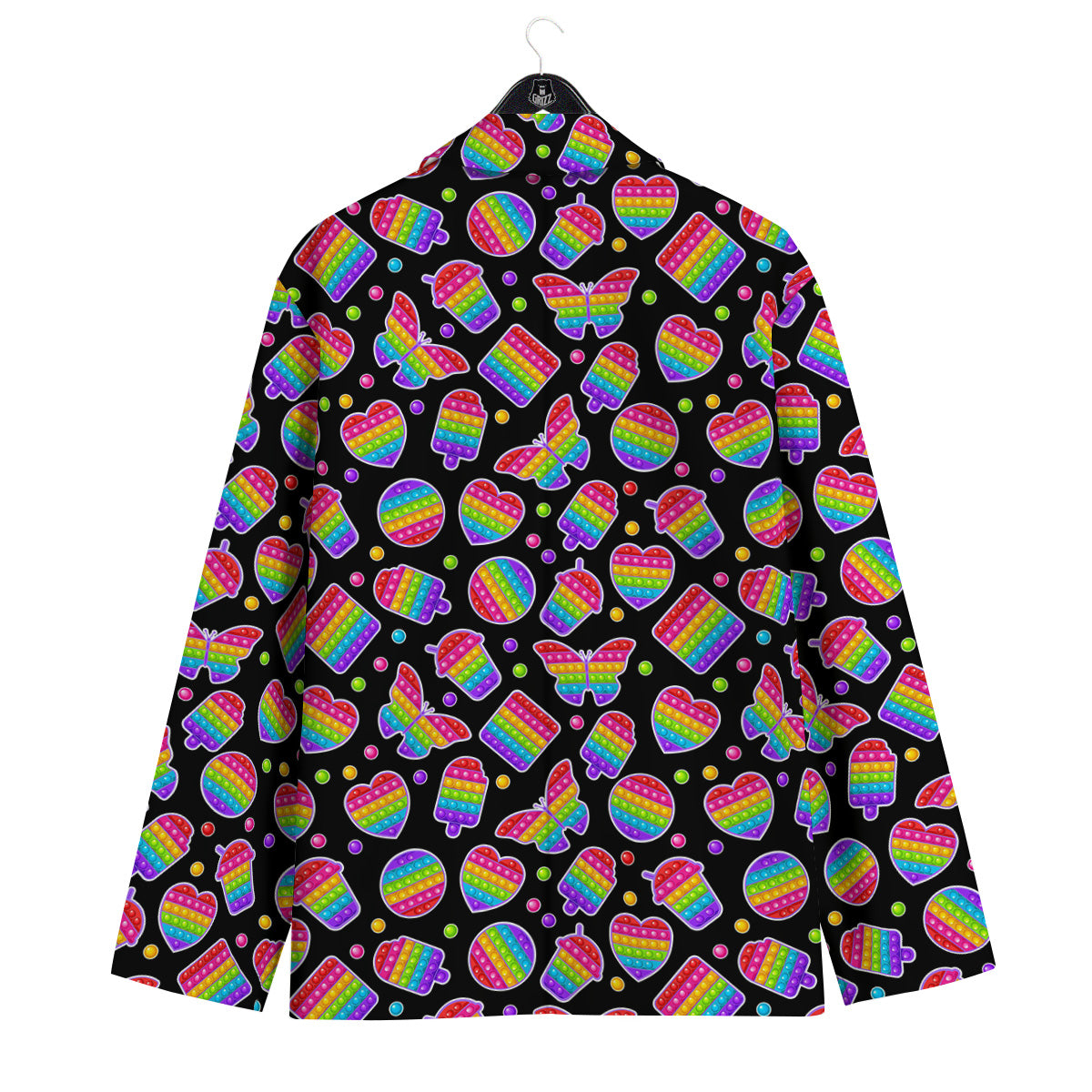 Silicone Bubbles Pop it Colorful Print Pattern Men's Sport Coat-grizzshop