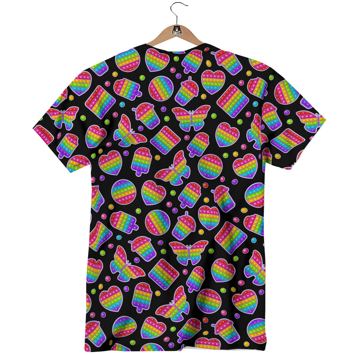 Silicone Bubbles Pop it Colorful Print Pattern T-Shirt-grizzshop