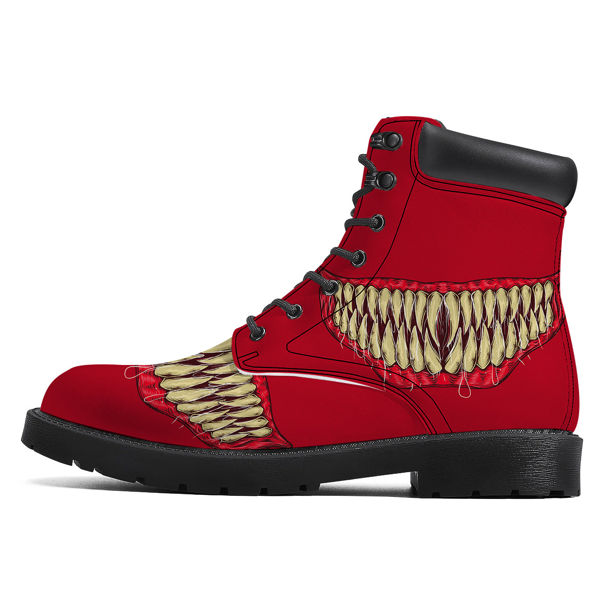 Sinister Smile Print Boots-grizzshop