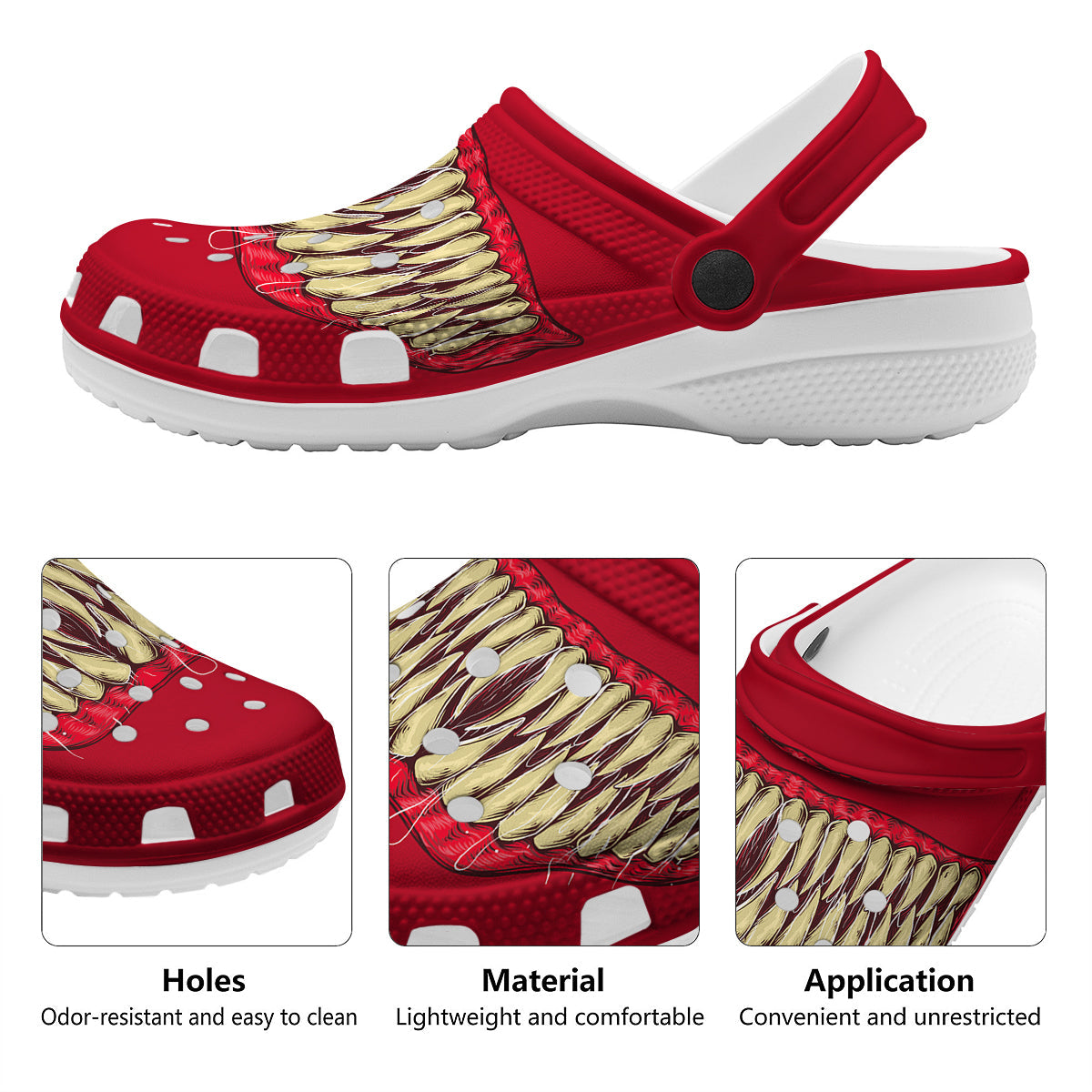 Sinister Smile Print Clog-grizzshop