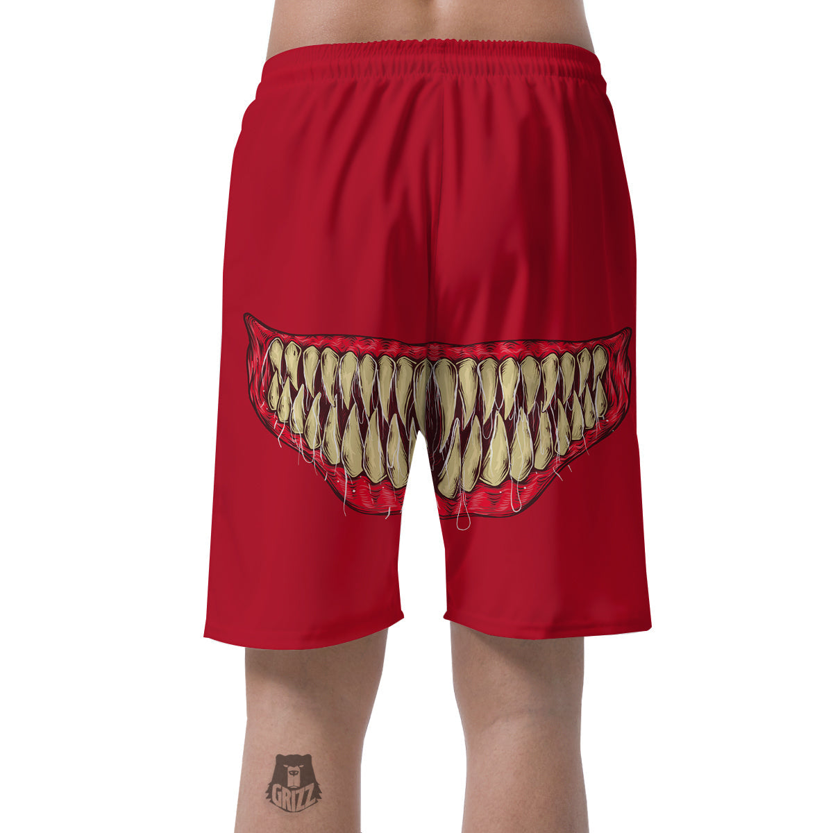 Sinister Smile Print Men's Shorts-grizzshop