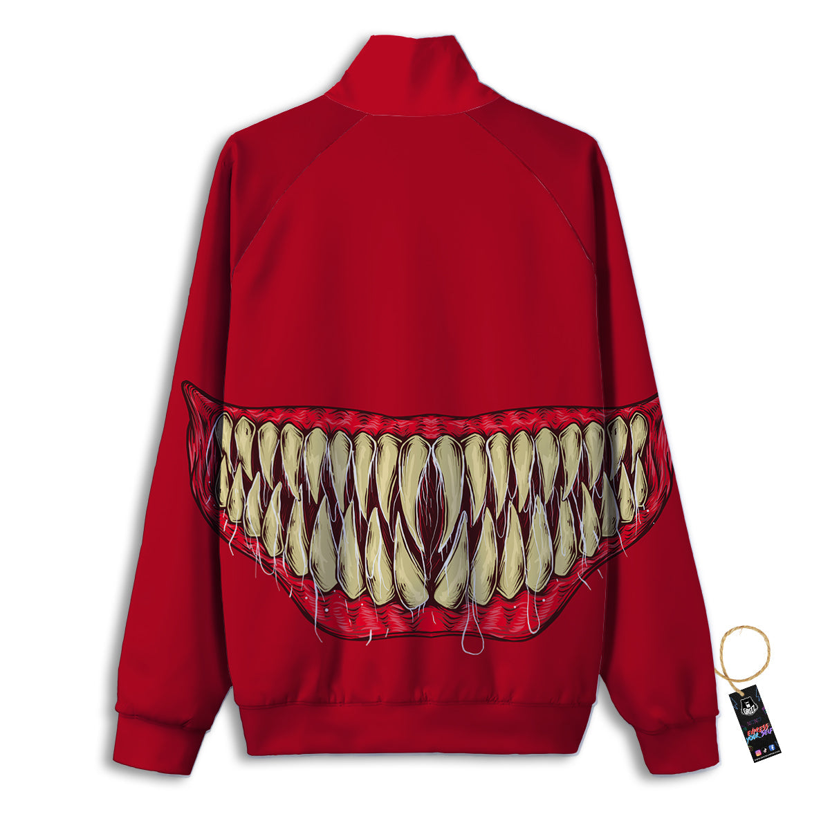 Sinister Smile Print Track Jacket-grizzshop