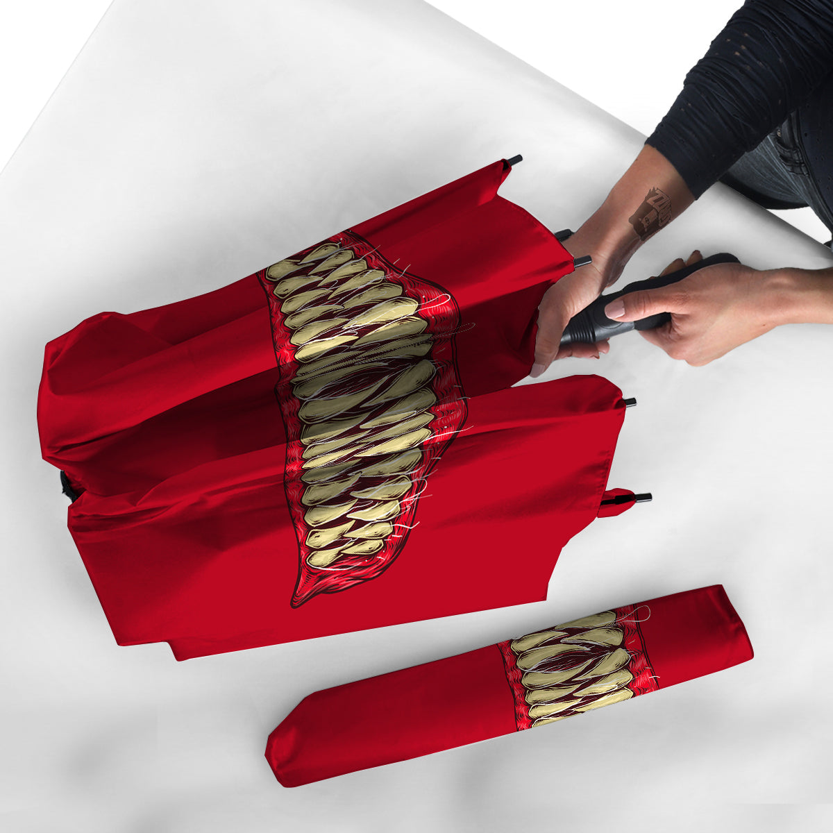 Sinister Smile Print Umbrella-grizzshop