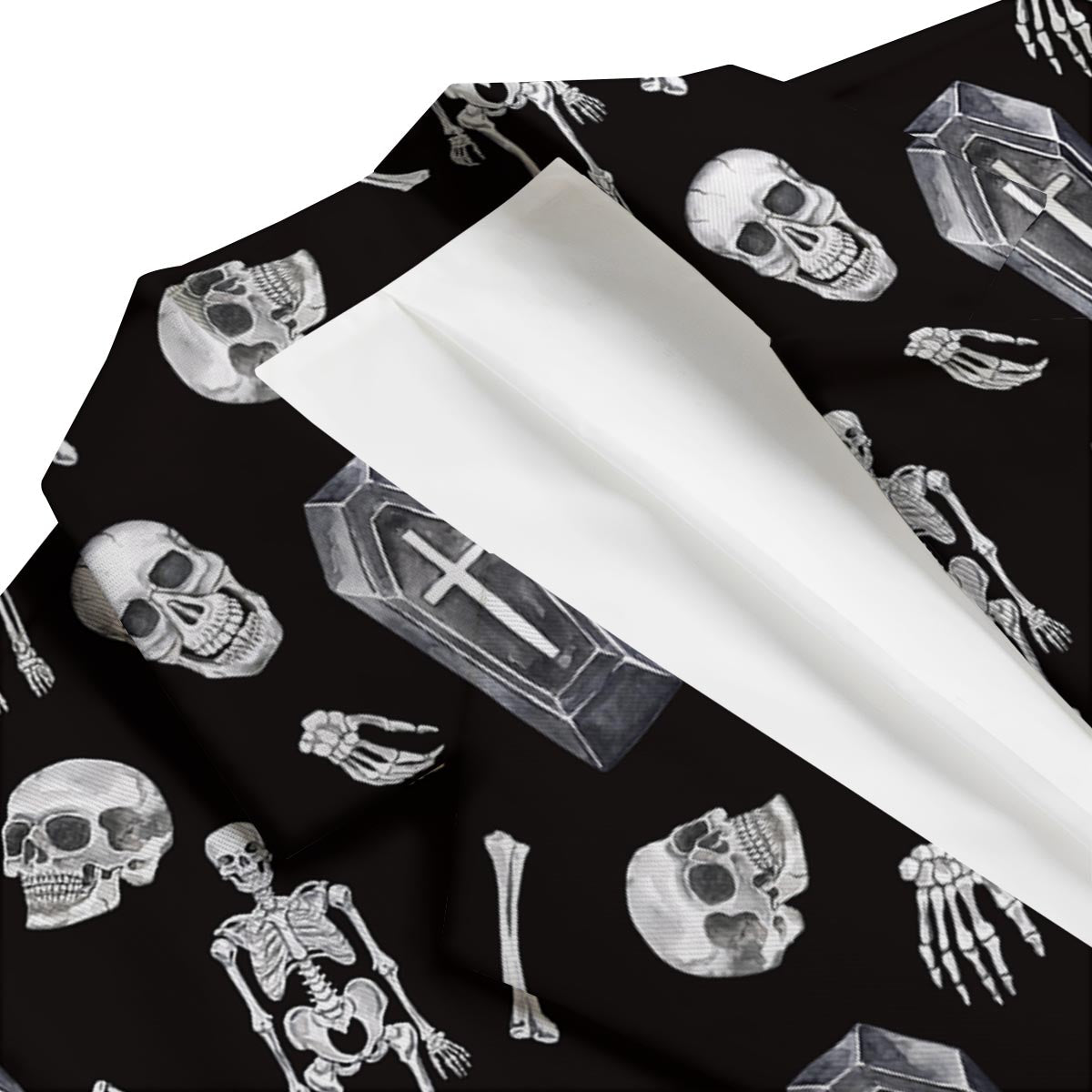 Skeleton And Tomb Print Pattern Men's Blazer-grizzshop