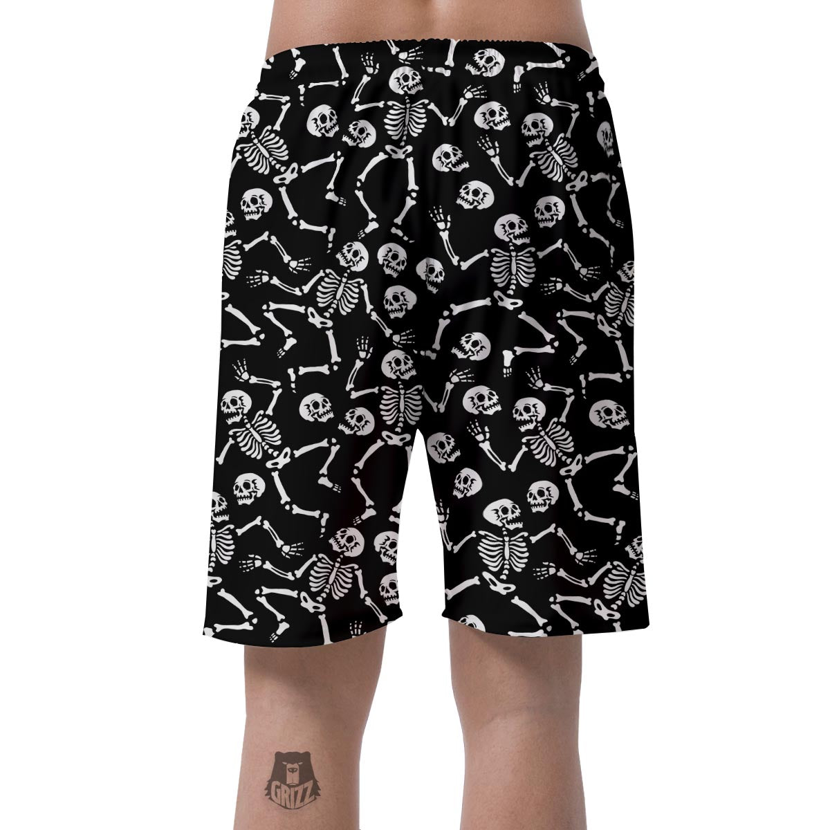 Skeleton Dancing Halloween Men's Shorts-grizzshop