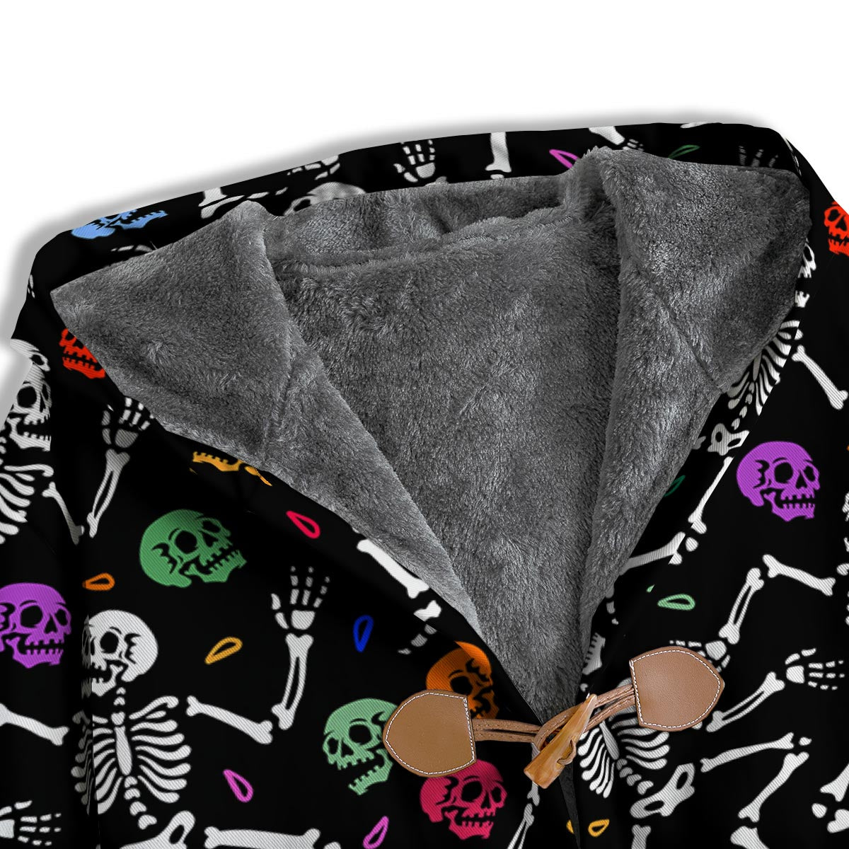 Skeleton Dancing Trippy Print Pattern Men's Windbreaker Jacket-grizzshop