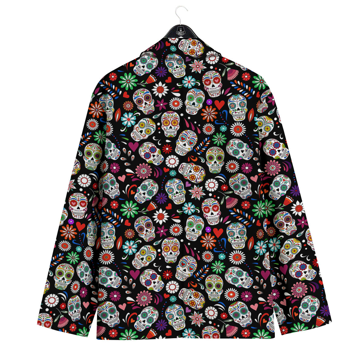 Skeleton Day Of The Dead Print Pattern Men's Sport Coat-grizzshop