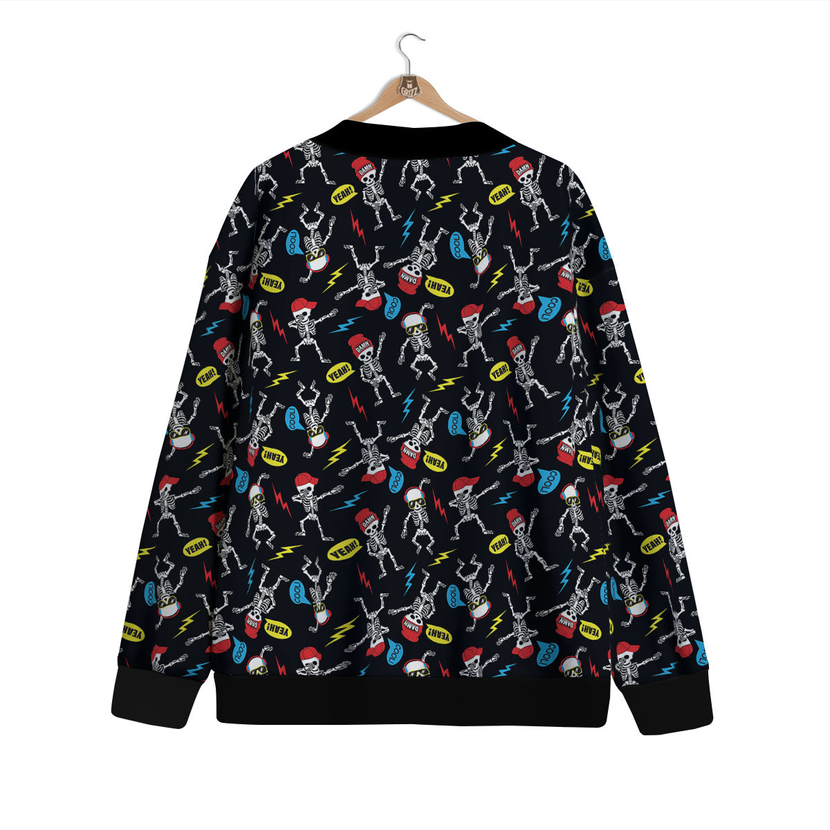 Skeleton Party Fun Print Pattern Cardigan-grizzshop