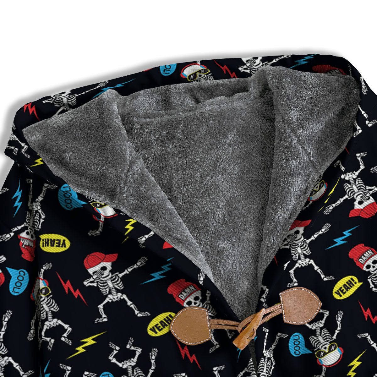 Skeleton Party Fun Print Pattern Men's Windbreaker Jacket-grizzshop