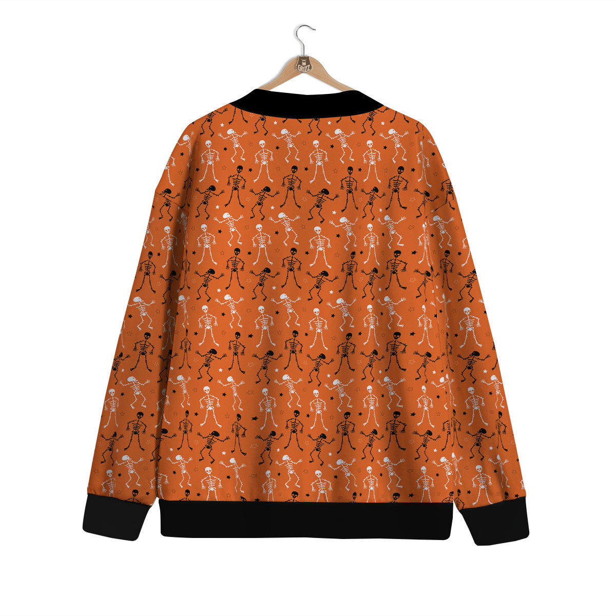 Skeleton Party Halloween Print Pattern Cardigan-grizzshop