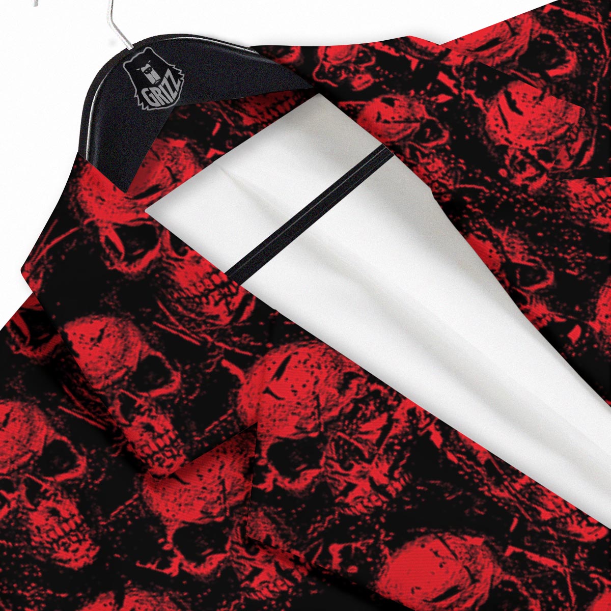 Skeleton Scary Print Pattern Men's Sport Coat-grizzshop
