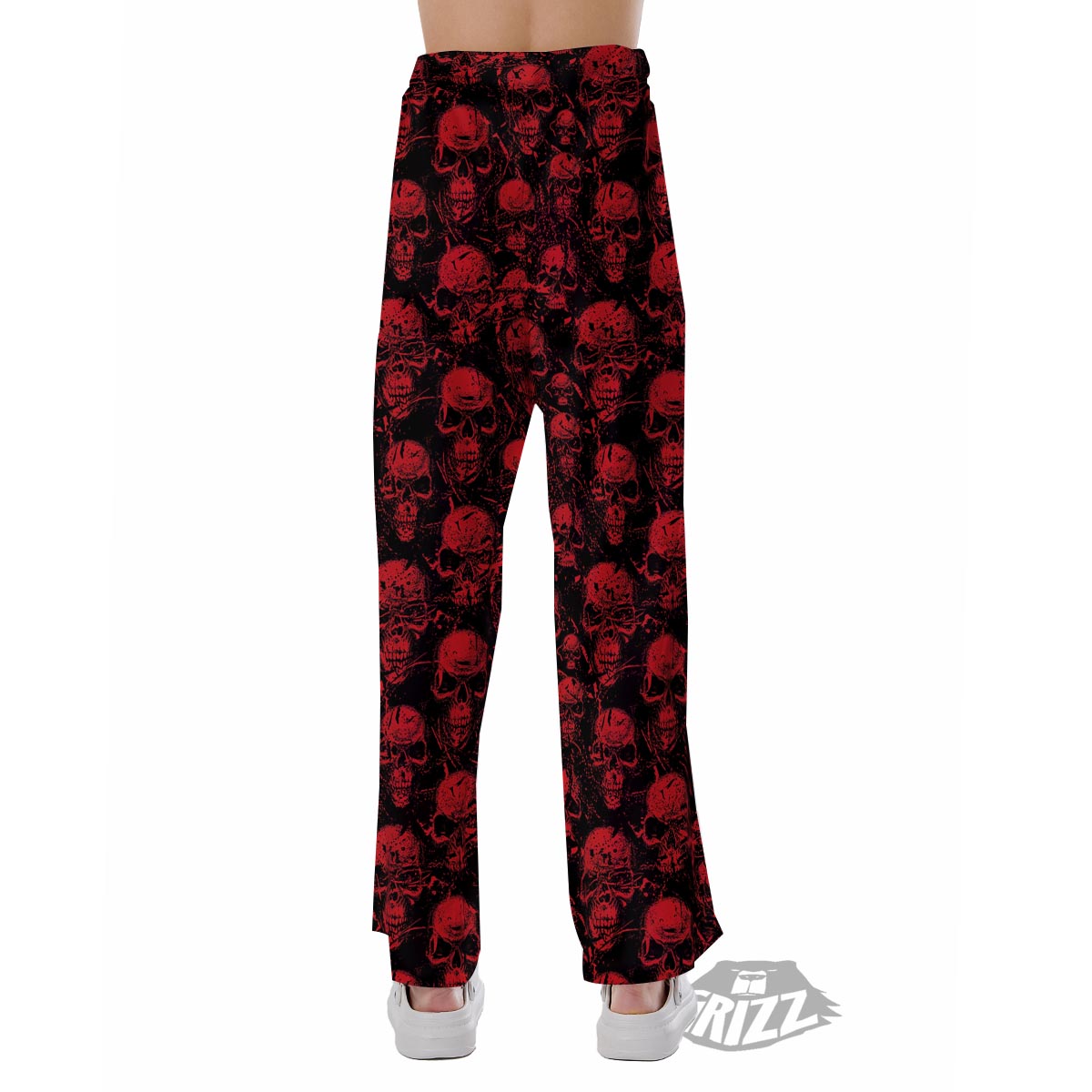 Skeleton Scary Print Pattern Pajama Pants-grizzshop