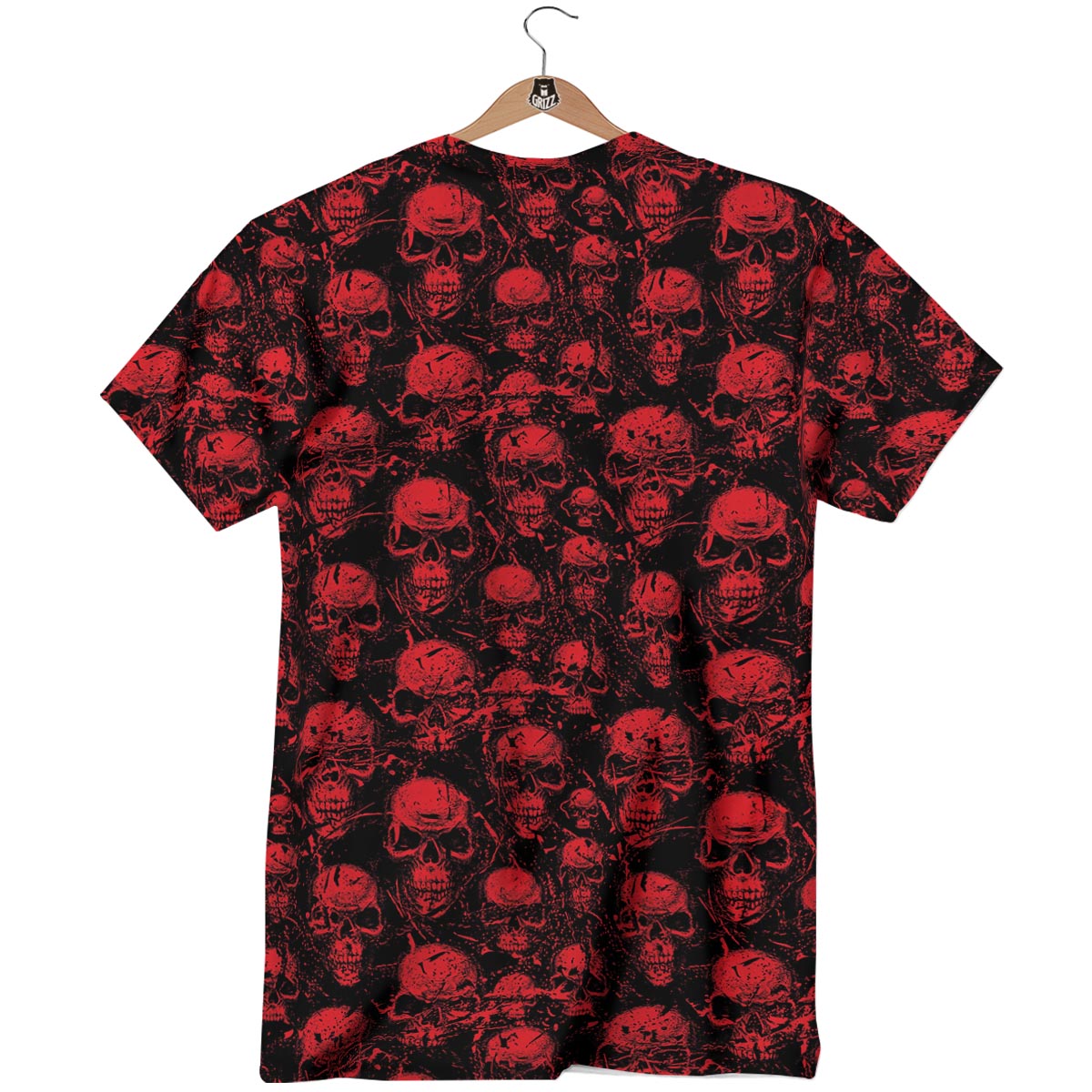 Skeleton Scary Print Pattern T-Shirt-grizzshop