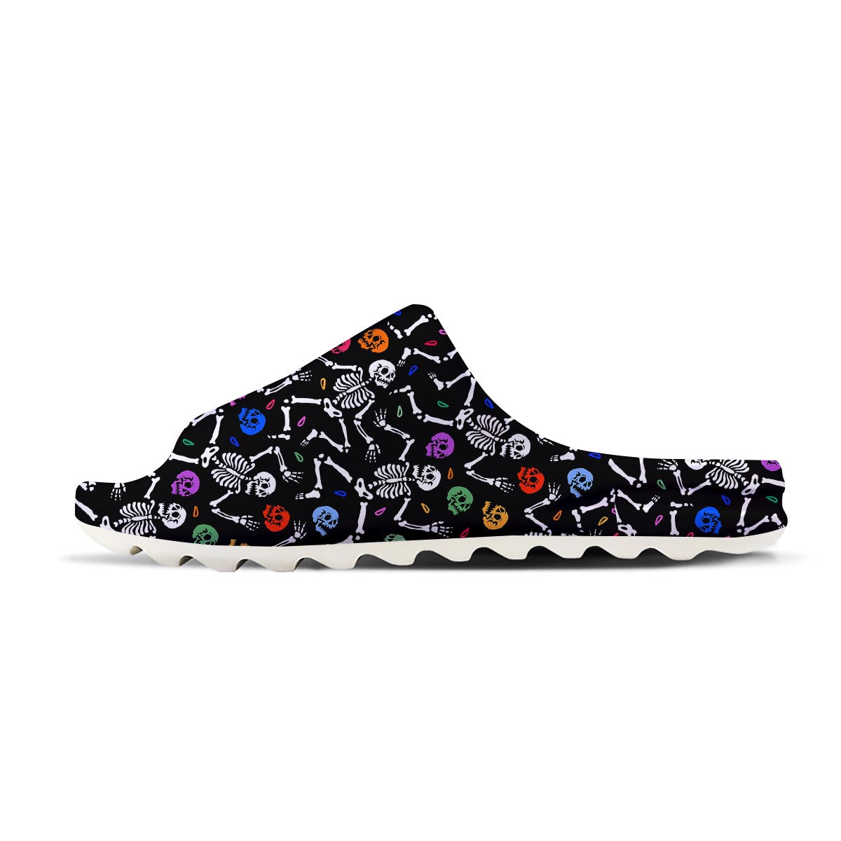 Skeleton Dancing Trippy Print Pattern Sandals-grizzshop