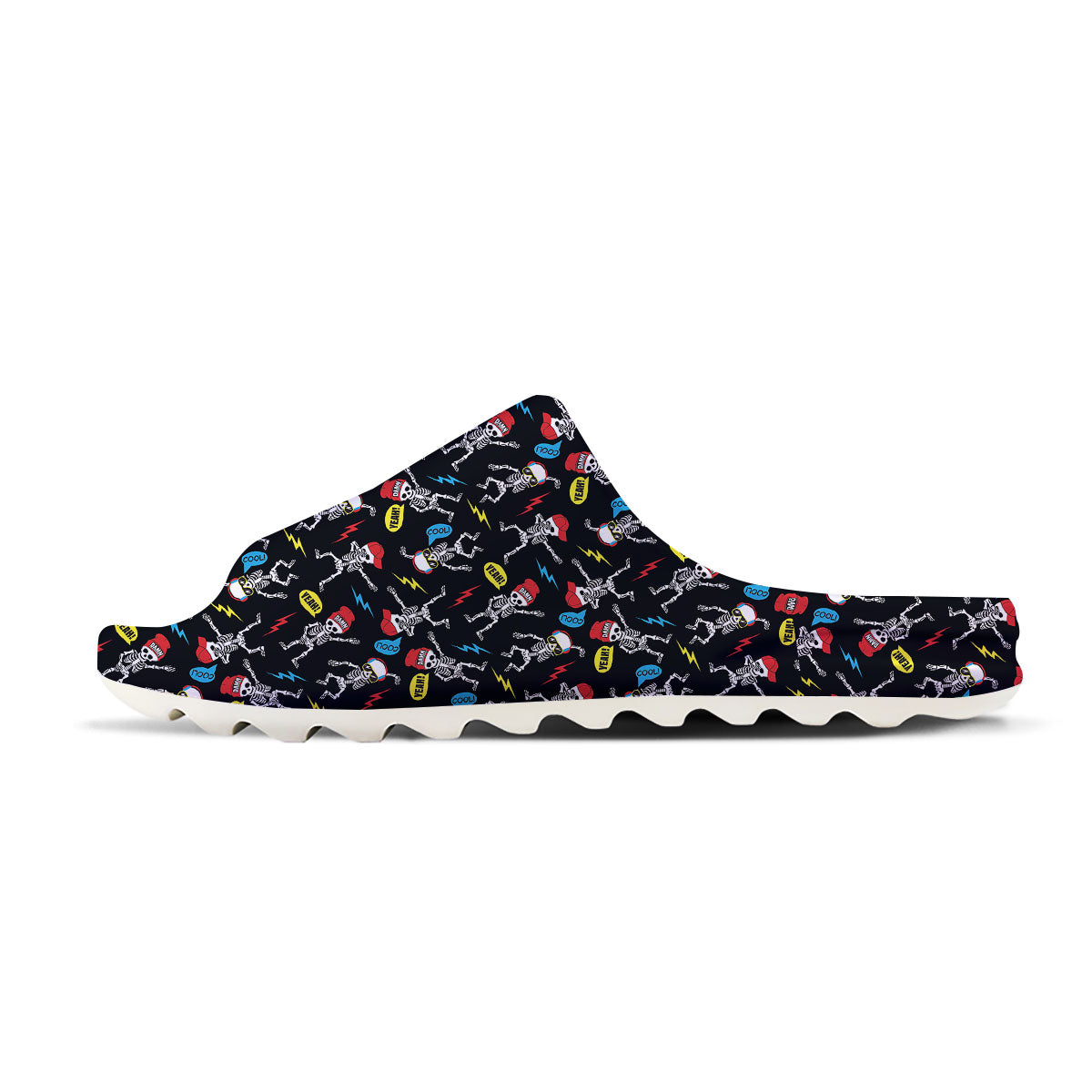 Skeleton Party Fun Print Pattern Sandals-grizzshop