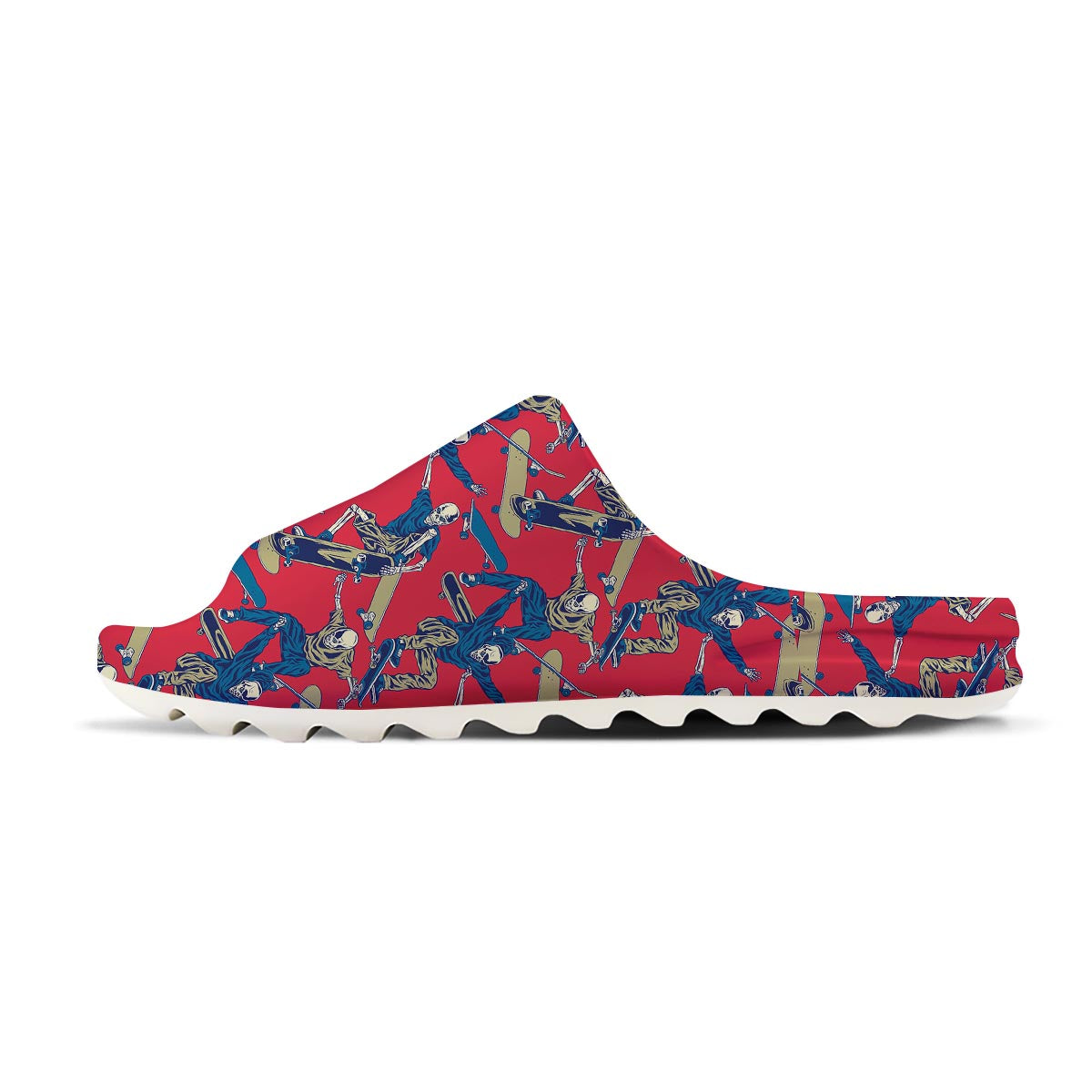 Skeleton Skateboarding Print Pattern Sandals-grizzshop