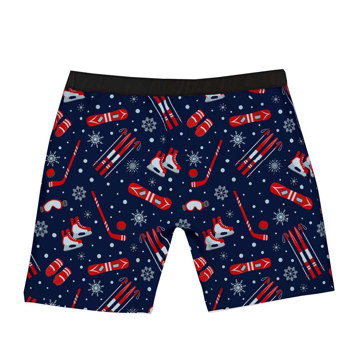 Skiing Equipment Print Pattern Boxer Briefs-grizzshop