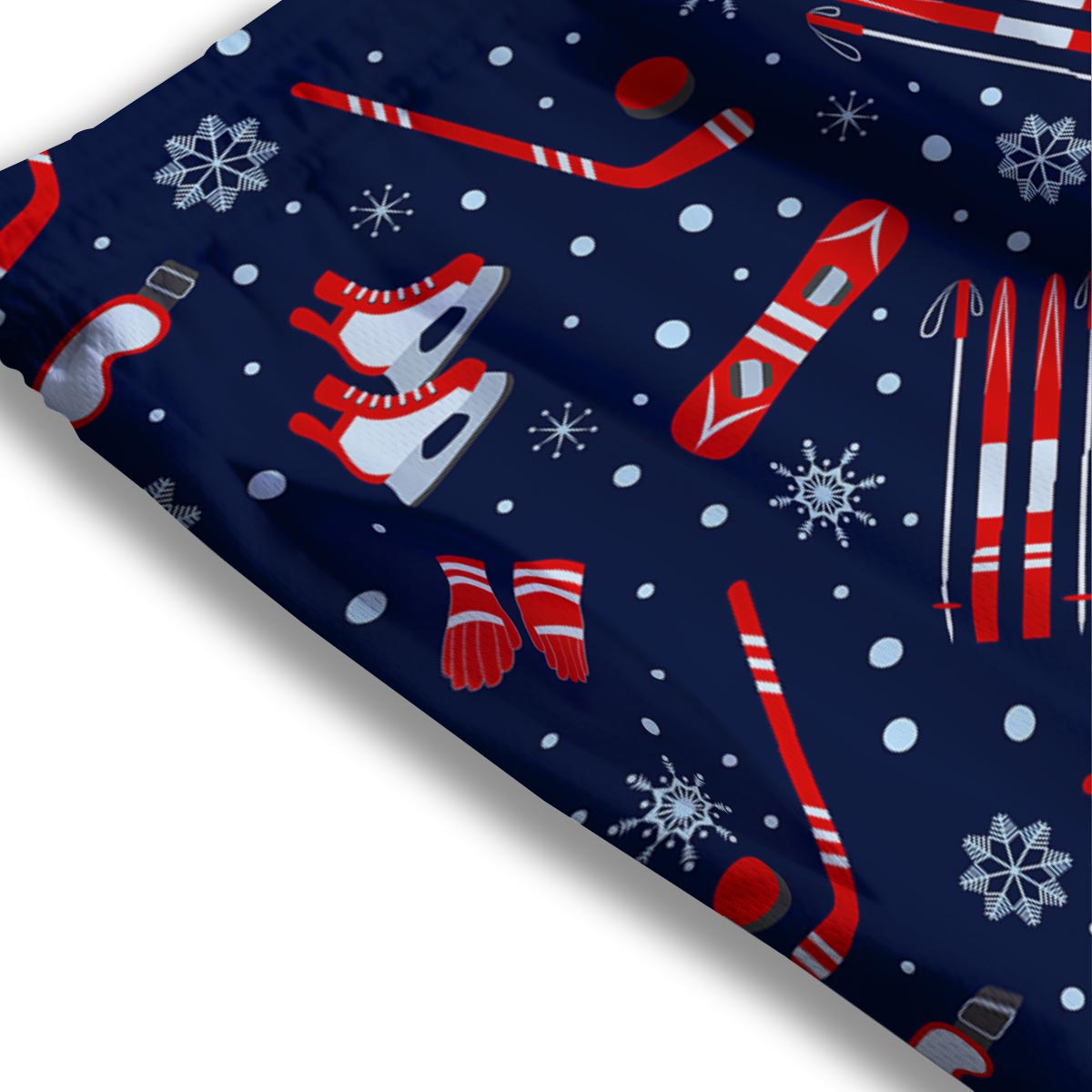 Skiing Equipment Print Pattern Mesh Shorts-grizzshop