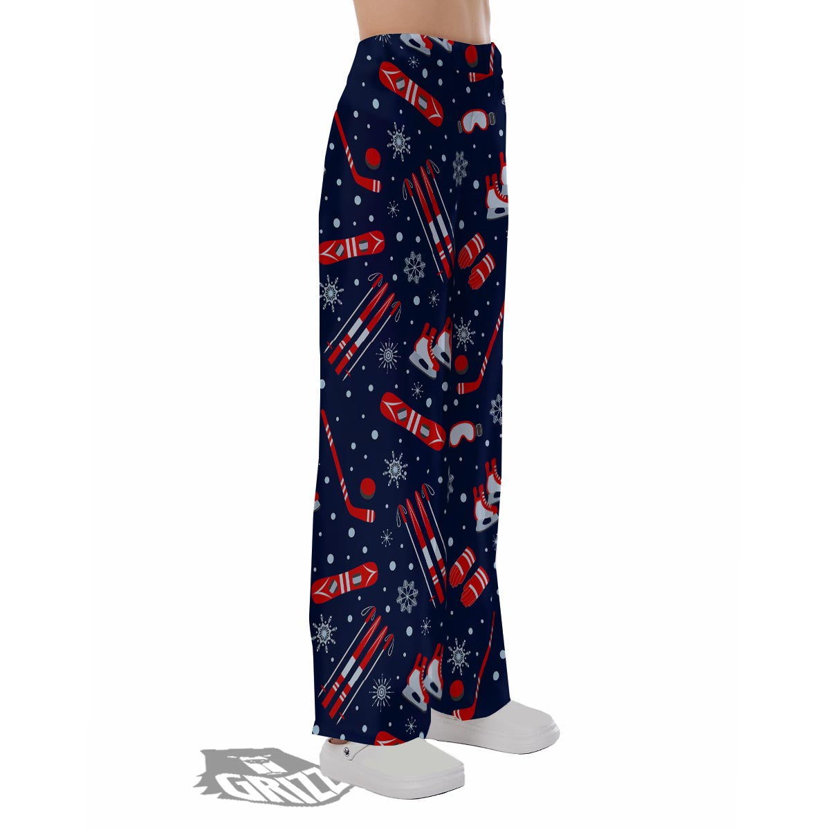 Skiing Equipment Print Pattern Pajama Pants-grizzshop
