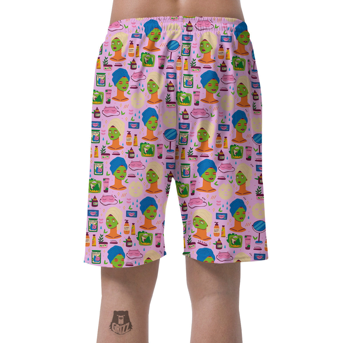 Skin Care And Face Care Print Pattern Men's Shorts-grizzshop