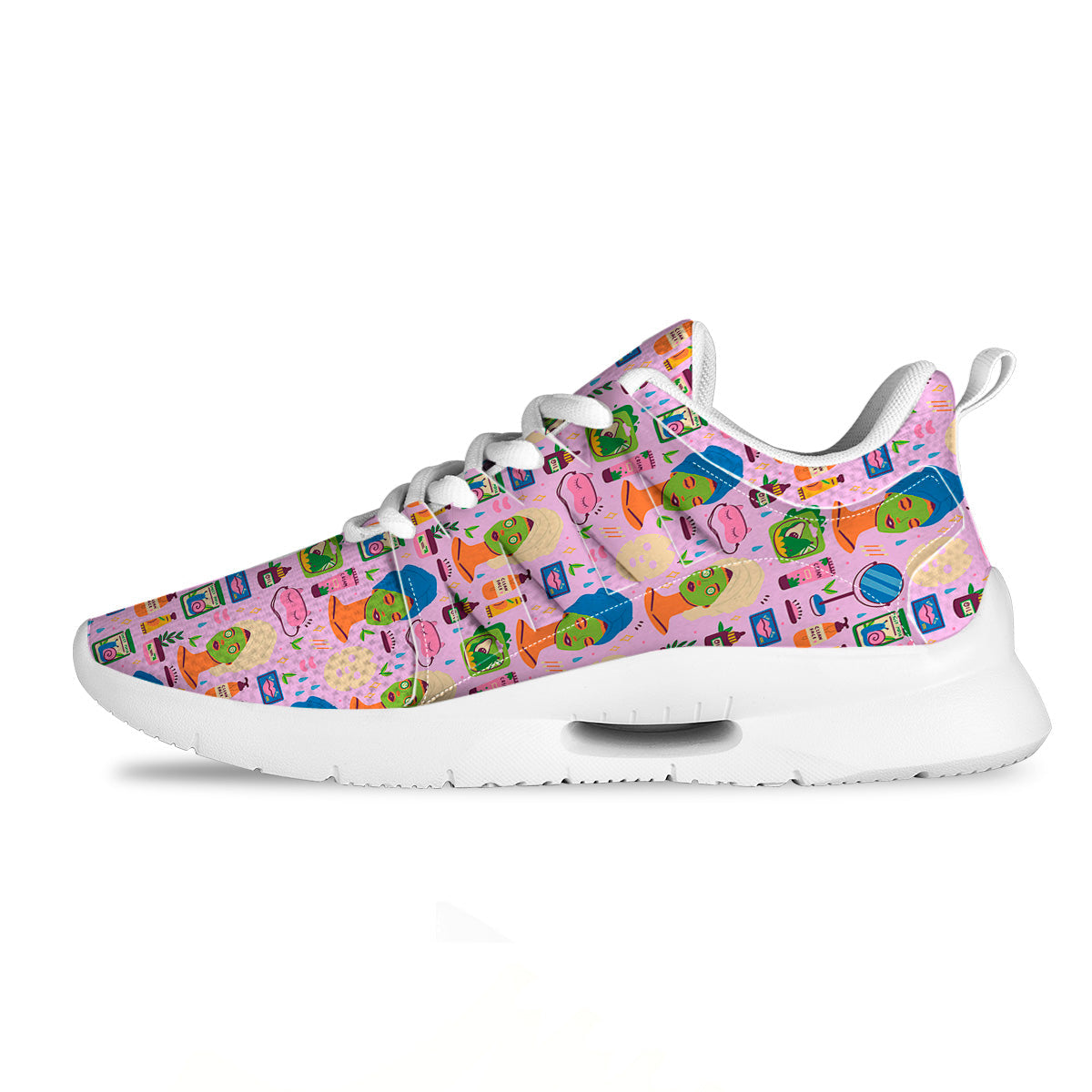 Skin Care And Face Care Print Pattern Tennis Shoes-grizzshop