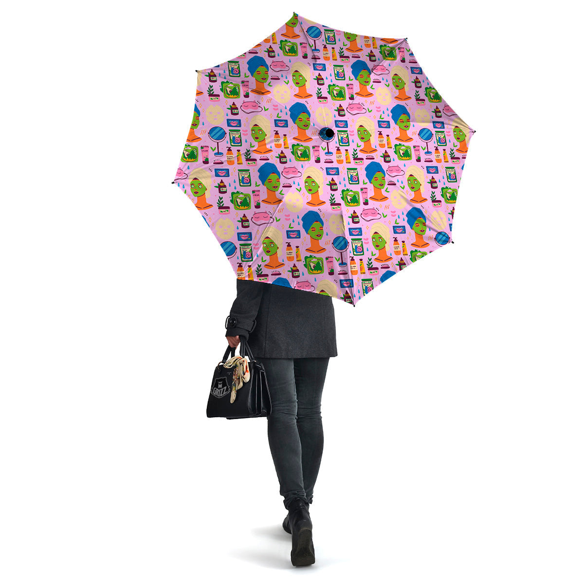Skin Care And Face Care Print Pattern Umbrella-grizzshop
