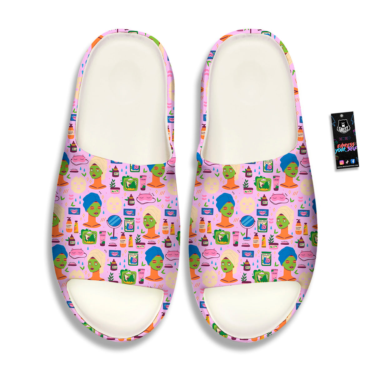 Skin Care And Face Care Print Pattern Sandals-grizzshop