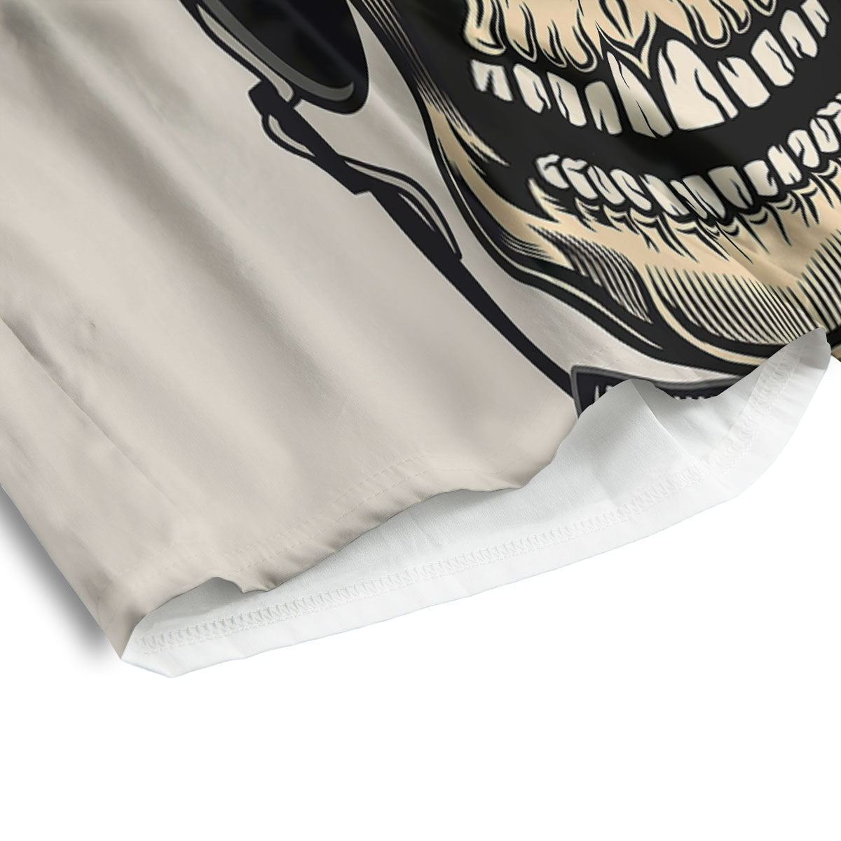 Skull Biker Helmet Vintage Print Men's Athletic Shorts