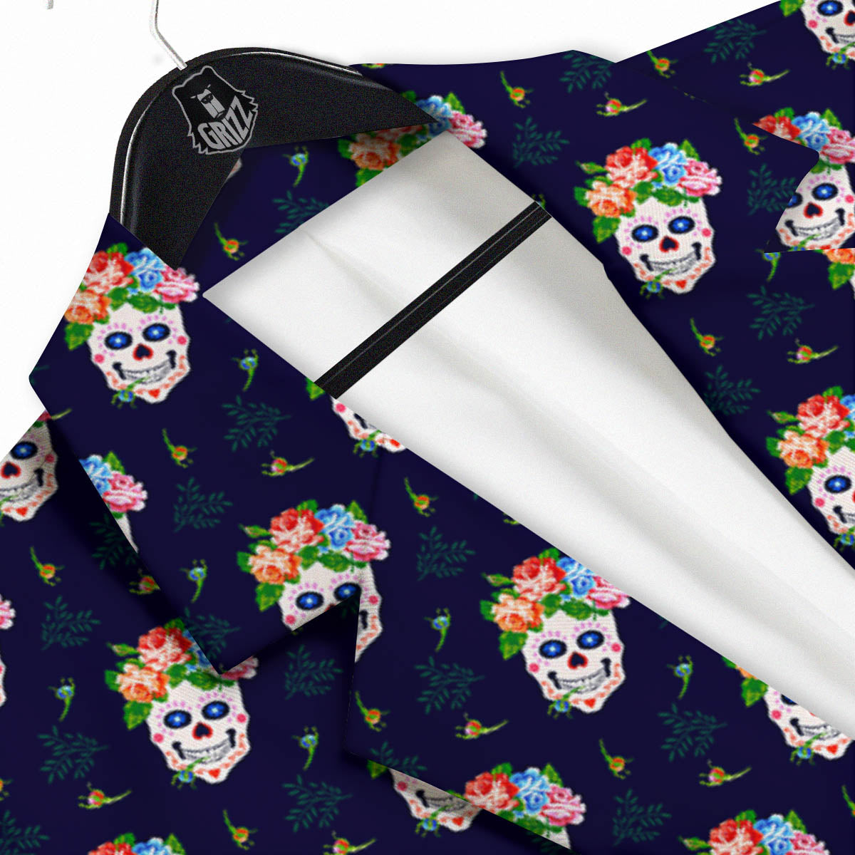 Skull Calavera Girl Print Pattern Men's Sport Coat-grizzshop