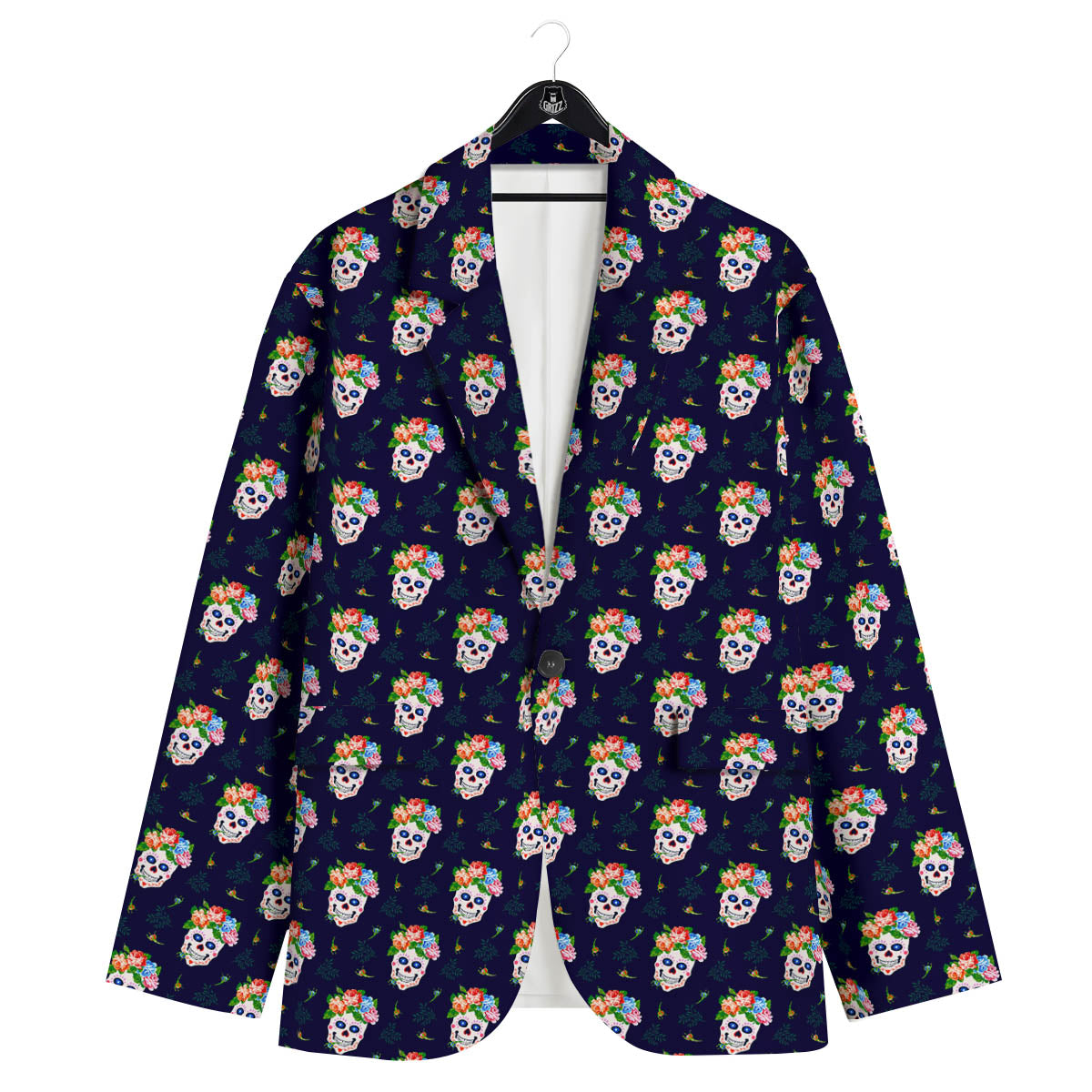 Skull Calavera Girl Print Pattern Men's Sport Coat-grizzshop