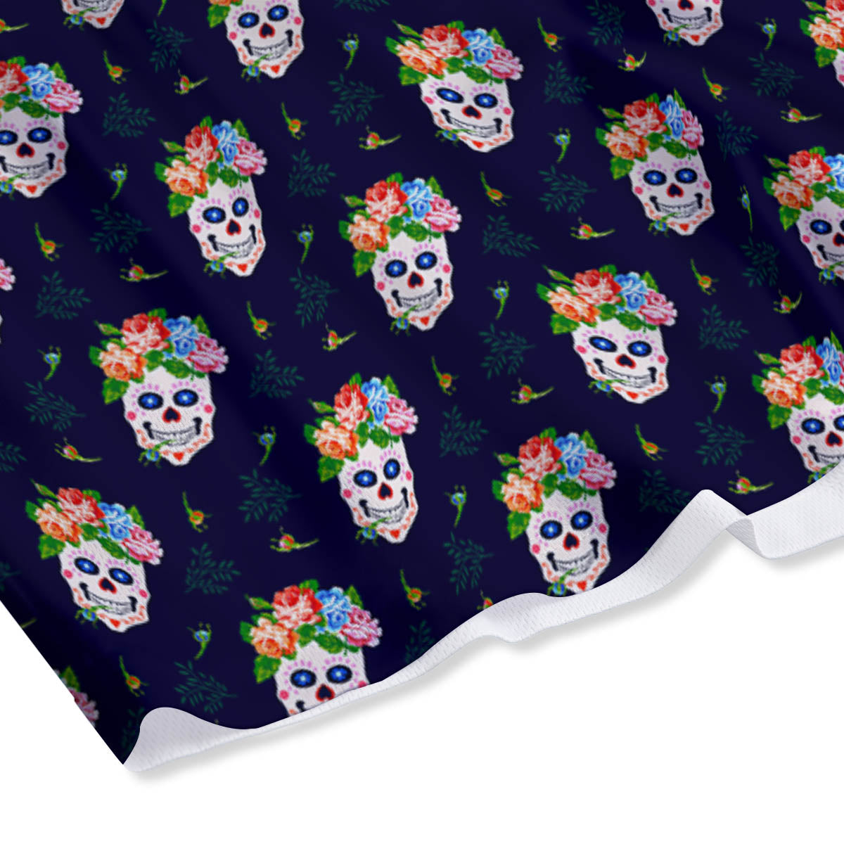 Samurai Demon Print Mesh Shorts