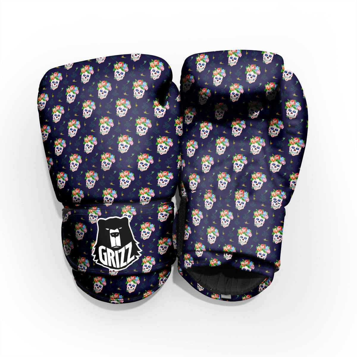 Skull Calavera Girl Print Pattern Pro Boxing Glove