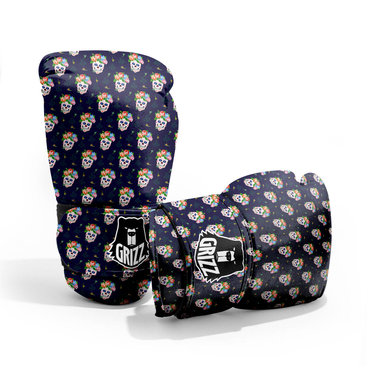 Skull Calavera Girl Print Pattern Pro Boxing Glove