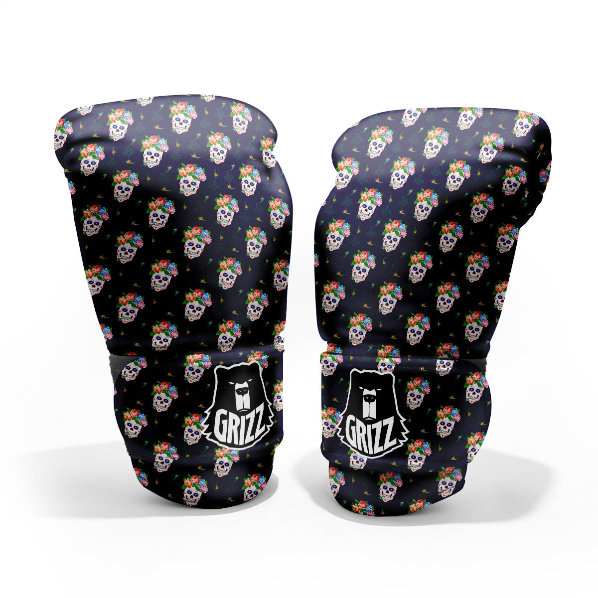 Skull Calavera Girl Print Pattern Pro Boxing Glove