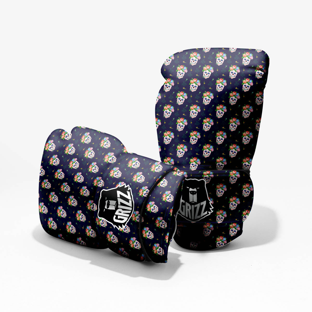 Skull Calavera Girl Print Pattern Pro Boxing Glove