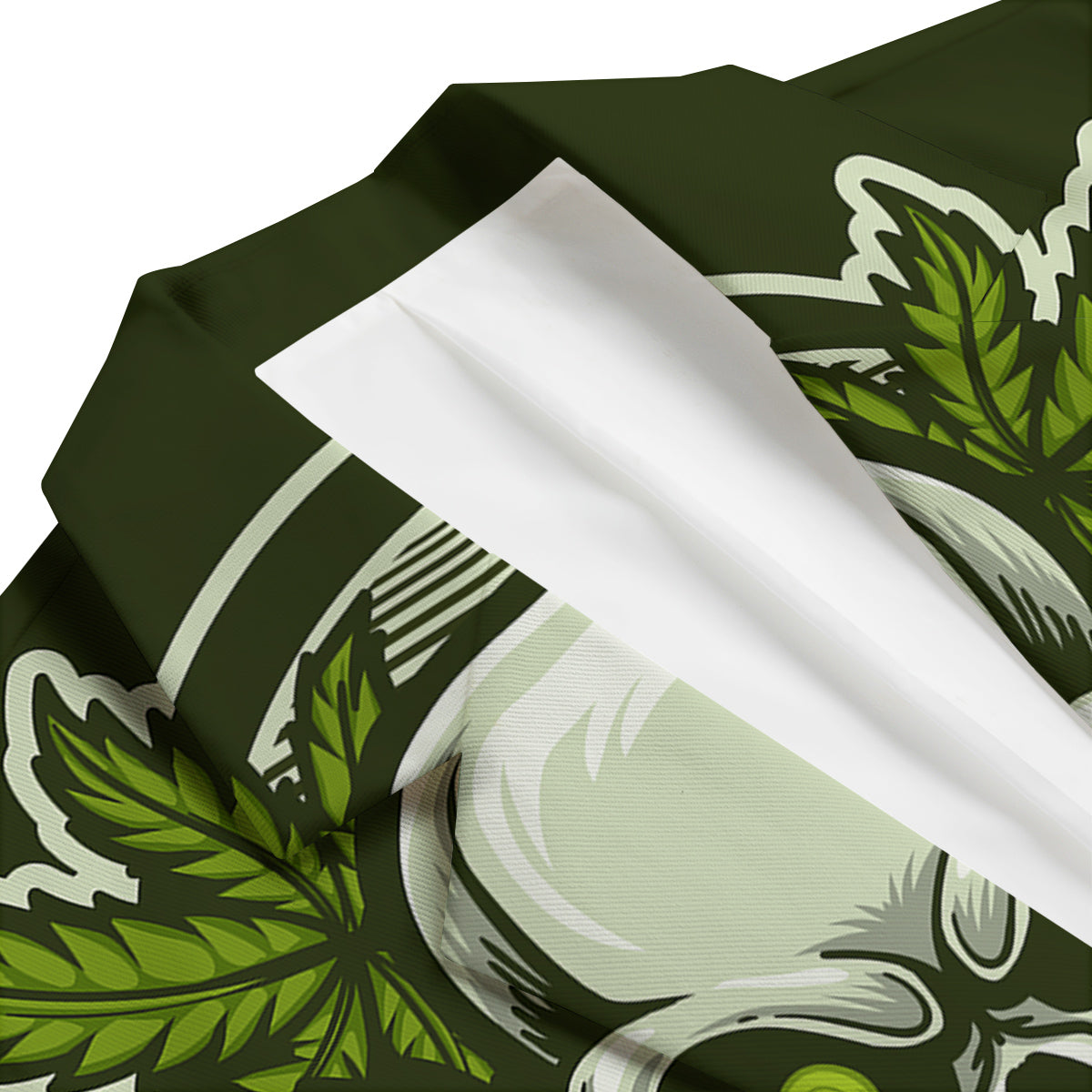 Skull Cannabis Print Men's Blazer-grizzshop