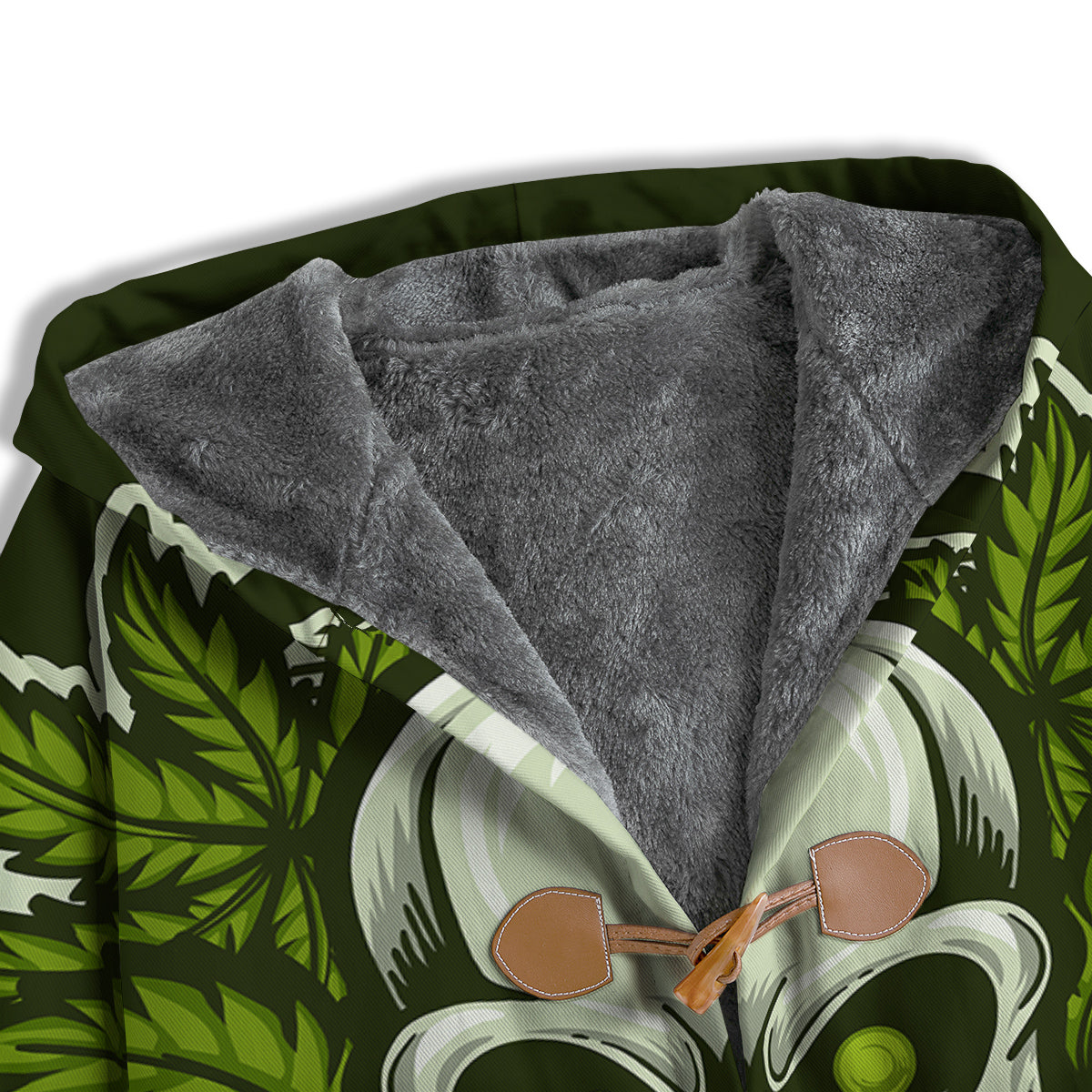Skull Cannabis Print Men's Windbreaker Jacket-grizzshop